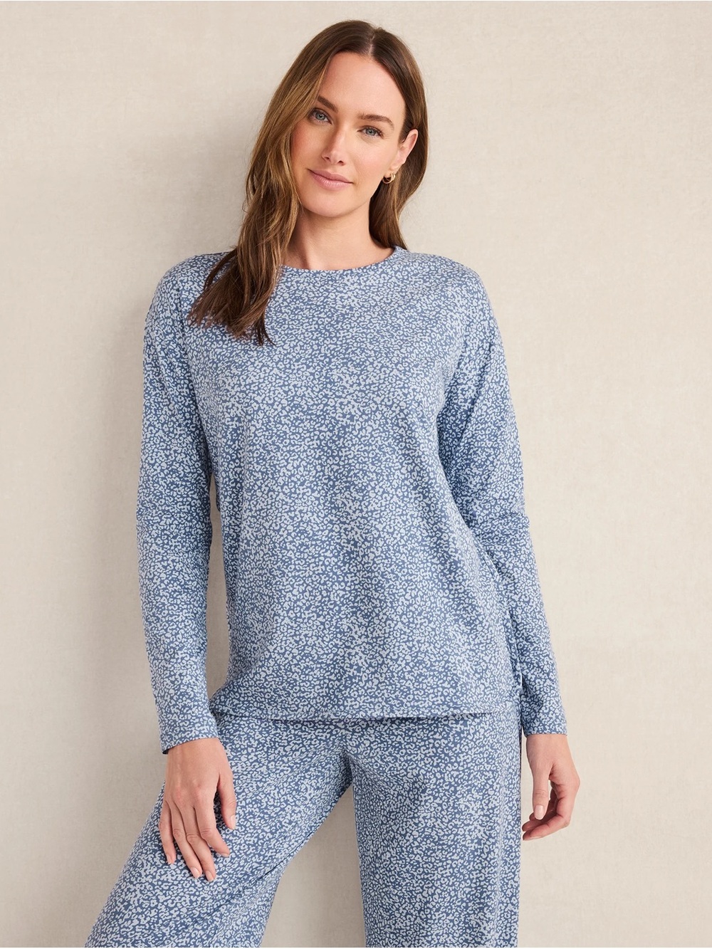 Haven Well Within Organic Cotton Animal Print Pajama Set Size L NWT